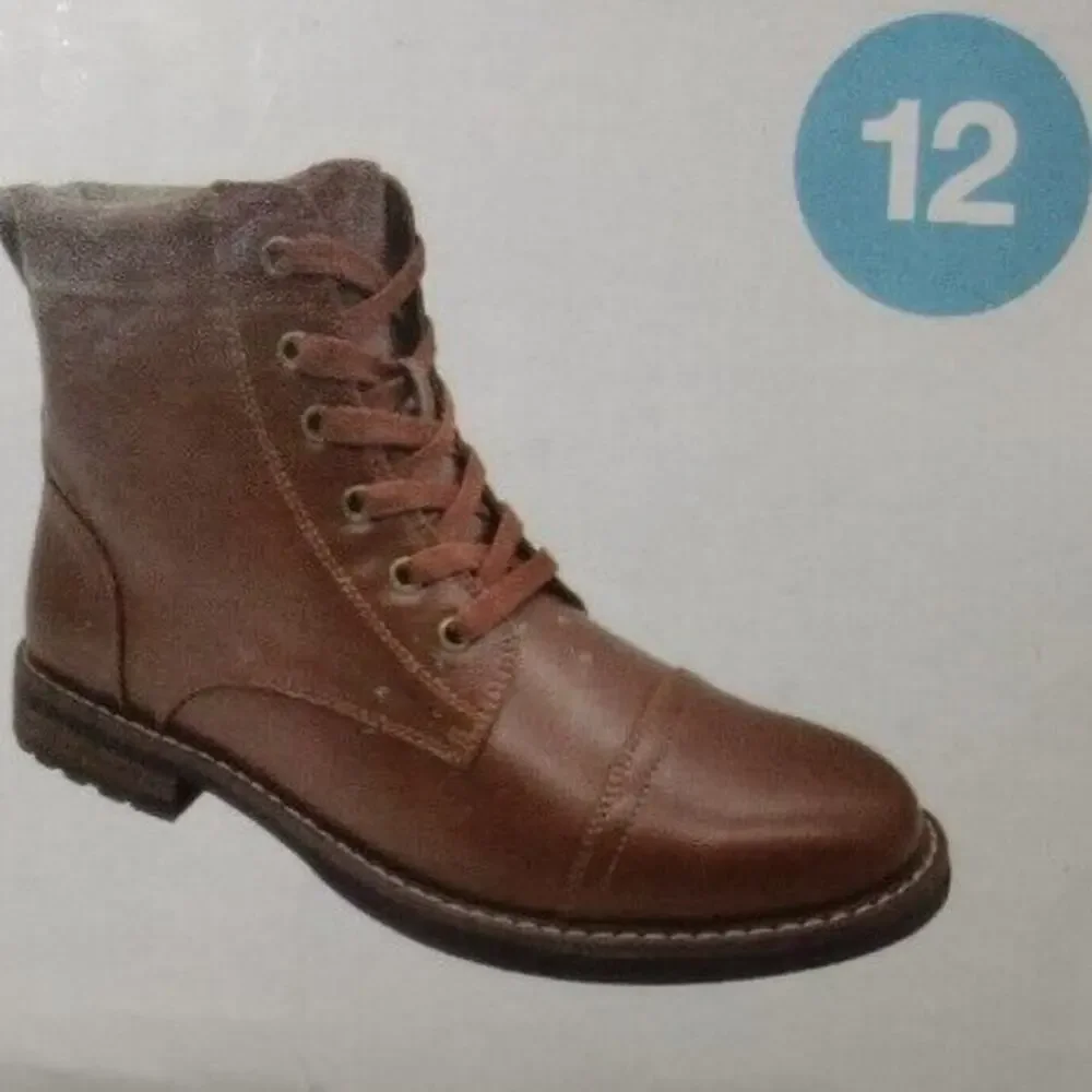 NEW Goodfellow & Co Men's 12 Brown Jeffery Combat Lace Up Boots